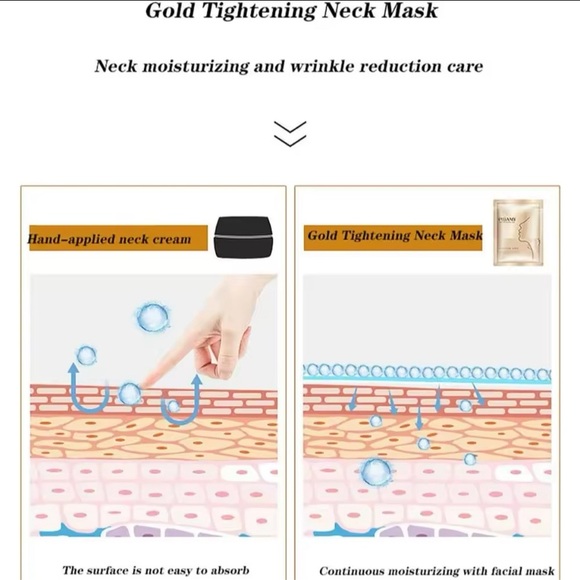 Golden Neck Mask Light Line Lifting Moisturizing FineLine Anti-aging Moisturizer - Picture 2 of 6